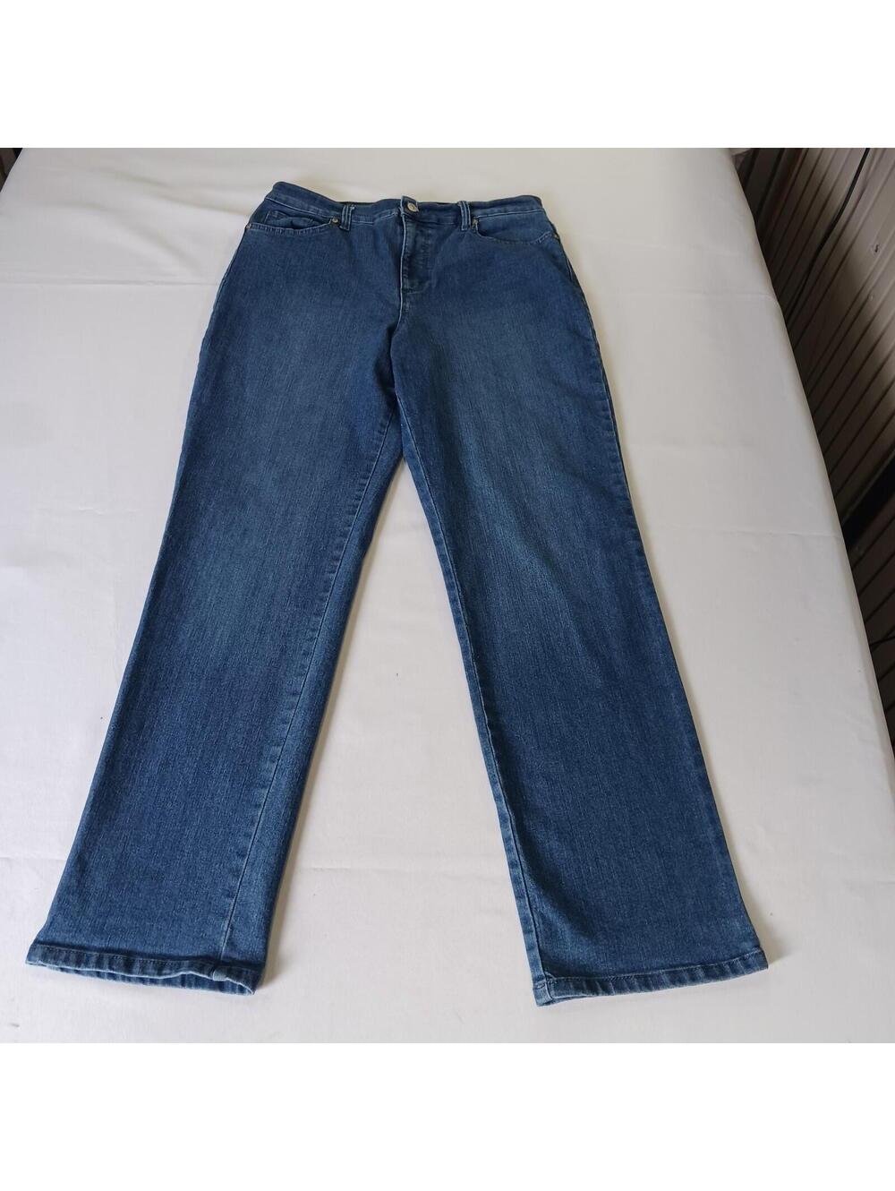 Gloria Vanderbilt Amanda Women's Blue Cotton Blend Denim Jeans Size 12 (30×30.5) - Picture 14 of 16